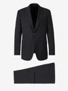 Brioni Long-sleeved Coat Belt Ring Trousers Suit In Blue