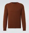 Brioni Wool And Silk Sweater In Brown