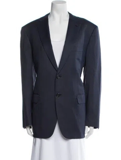 Pre-owned Brioni Wool Blazer In Blue