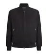Brioni Wool Bomber Jacket In Black