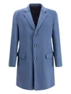 Brioni Wool-cashmere Blend Coat In Blue