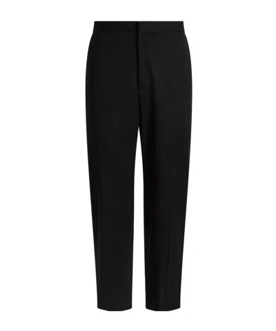 Brioni Wool Casual Trousers In Black