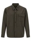 Brioni Wool Overshirt Featuring Chest Pocket In Brown