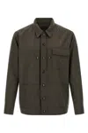 Brioni Wool Overshirt Featuring Chest Pocket In Gray