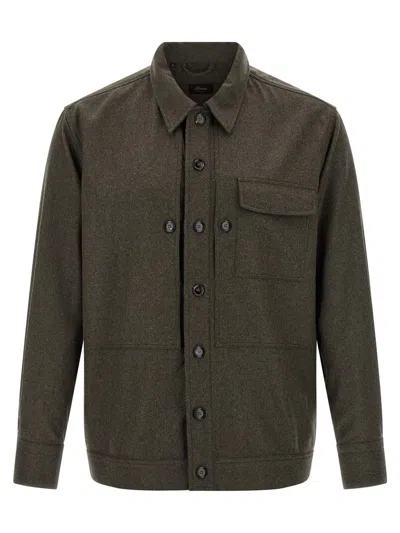 BRIONI BRIONI WOOL CLOTH OVERSHIRT