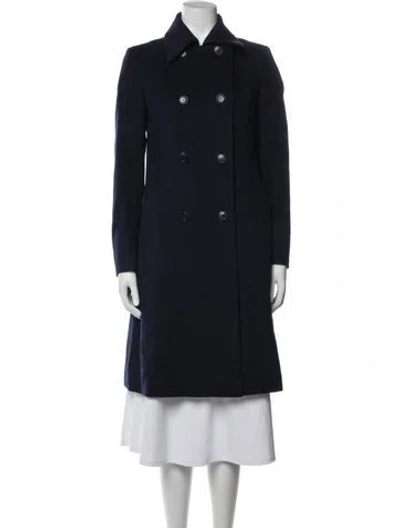 Pre-owned Brioni Wool Coat In Blue