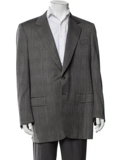 Pre-owned Brioni Wool Coat In Gray