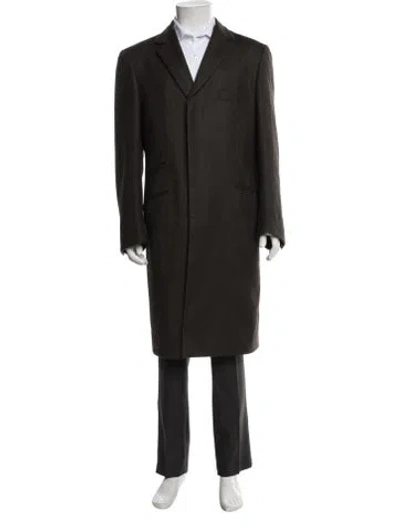Pre-owned Brioni Wool Coat In Green