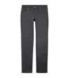 Brioni Wool-cotton Straight Jeans In Gray