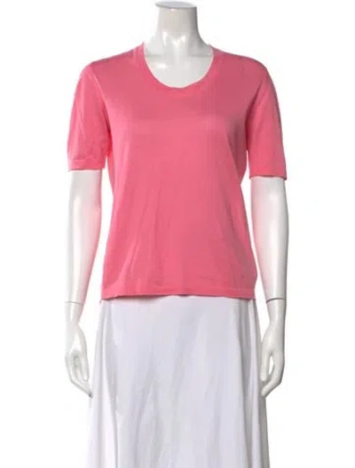 Pre-owned Brioni Wool Crew Neck Sweater In Pink