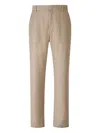 Brioni Wool Elastic-waistband Trousers In Neutral