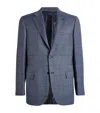 Brioni Wool Houndstooth Ravello Blazer In Blue