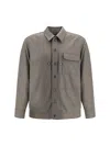 Brioni Button-fastening Patch-pocket Shirt In Gray
