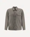 Brioni Button-fastening Patch-pocket Shirt In Gray