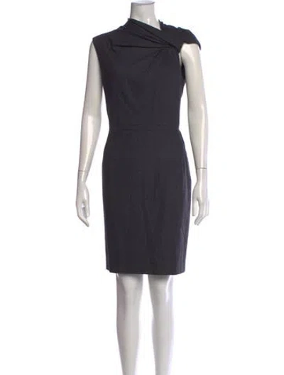 Pre-owned Brioni Wool Knee-length Dress In Gray