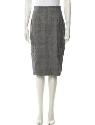 Pre-owned Brioni Wool Knee-length Skirt In Gray