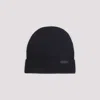 Brioni Wool Knitted Beanie In Black