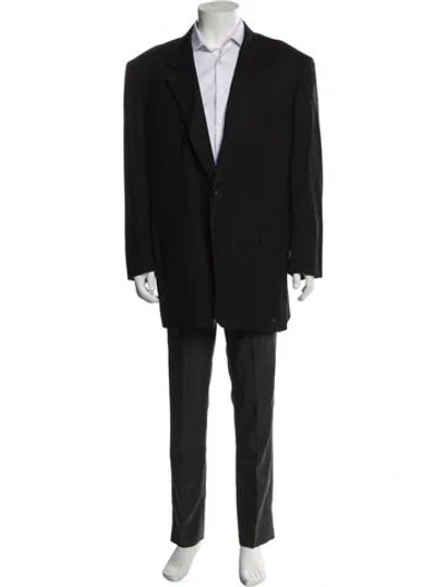 Pre-owned Brioni Wool Overcoat In Black