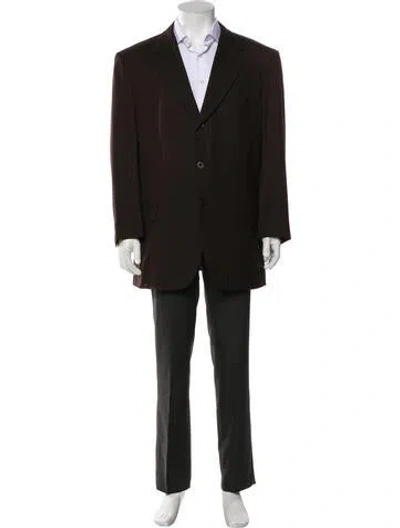 Pre-owned Brioni Wool Overcoat In Brown
