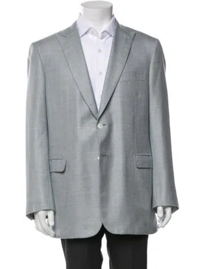 Pre-owned Brioni Wool Overcoat In Gray