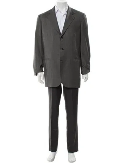 Pre-owned Brioni Wool Overcoat In Green
