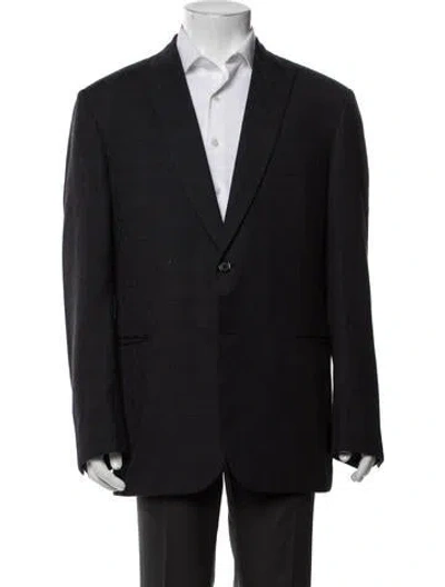 Pre-owned Brioni Wool Patterned Blazer In Black