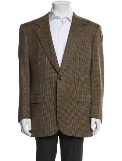 Pre-owned Brioni Wool Patterned Blazer In Neutral