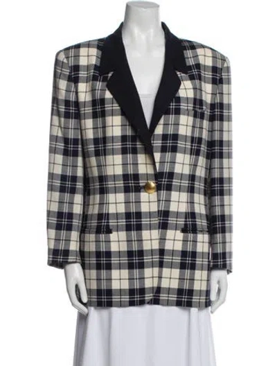 Pre-owned Brioni Wool Plaid Print Blazer In Multi