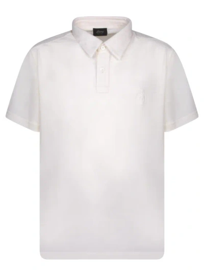 Brioni Wool Polo Shirt In White