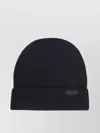Brioni Ribbed Knit Beanie In Midnight Blue Wool