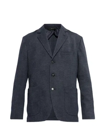 Brioni Wool Single-breasted Blazer In Blue