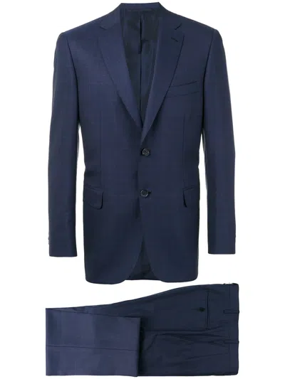 Brioni Wool Single-breasted Suit In Blue