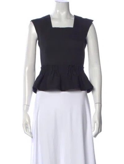 Pre-owned Brioni Wool Square Neckline Top In Green