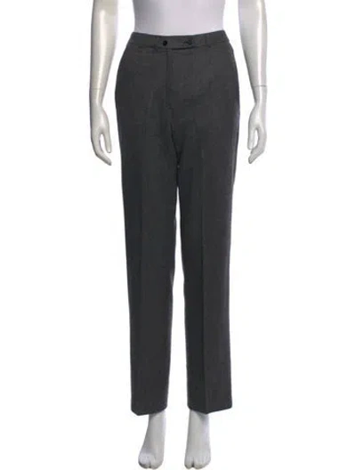 Pre-owned Brioni Wool Straight Leg Pants In Grey