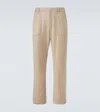 Brioni Wool Straight Pants In Brown