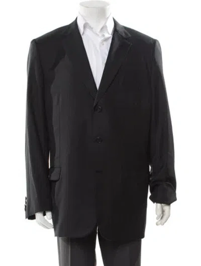 Pre-owned Brioni Wool Striped Blazer In Black