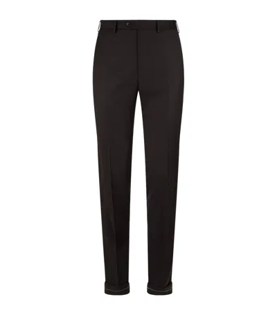 BRIONI WOOL TAILORED TROUSERS