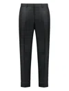 Brioni Wool Tailored Trousers In Black