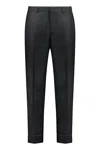 Brioni Wool Tailored Trousers In Black