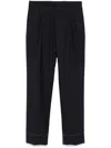 Brioni Wool Tailored Trousers In Blue
