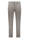 Brioni Wool Tailored Trousers In Brown