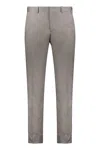 Brioni Wool Tailored Trousers In Brown