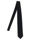 Brioni Slim Textured Wool Tie With Pointed Tip