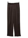 Brioni Wool Trousers In Brown