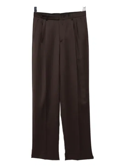 Brioni Wool Trousers In Brown