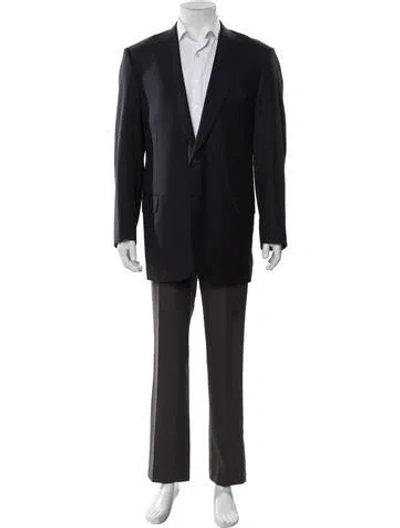Pre-owned Brioni Wool Two-button Blazer In Blue