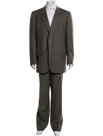 Pre-owned Brioni Wool Two-piece Blazer In Brown