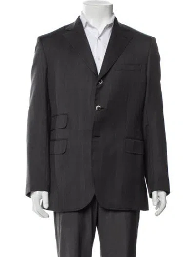 Pre-owned Brioni Wool Two-piece Blazer In Gray