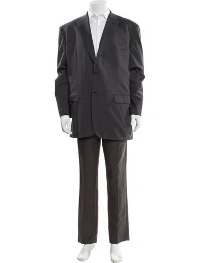 Pre-owned Brioni Wool Two-piece Blazer In Gray
