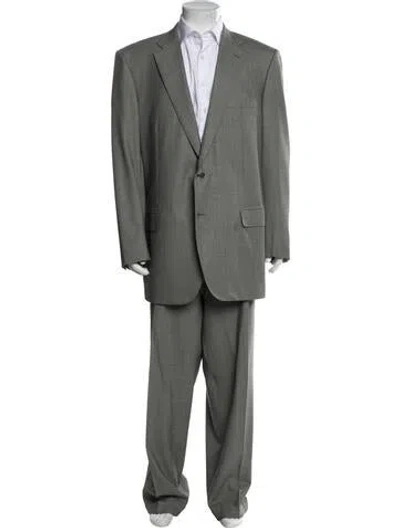 Pre-owned Brioni Wool Two-piece Blazer In Gray
